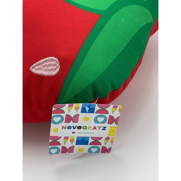 Novogratz Strawberry Indoor or Outdoor Decorative Throw Pillow 20" x 17" - Picture 3 of 10